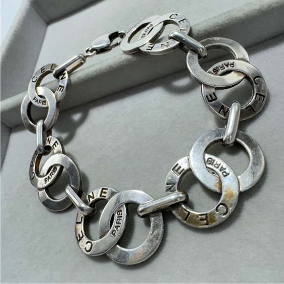 Celine Vintage Silver Necklace & Bracelet Matching Set - Picture 5 of 6